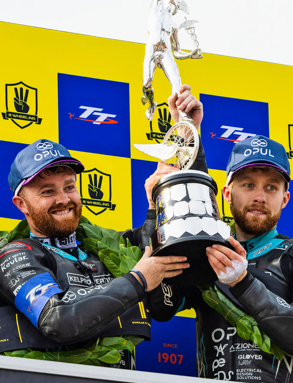 Isle of Man TT Races 2025 3wheeling.media Sidecar TT Race 2 Podium Backdrop